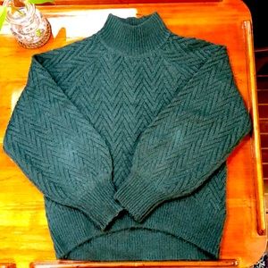 Forest green mock neck sweater